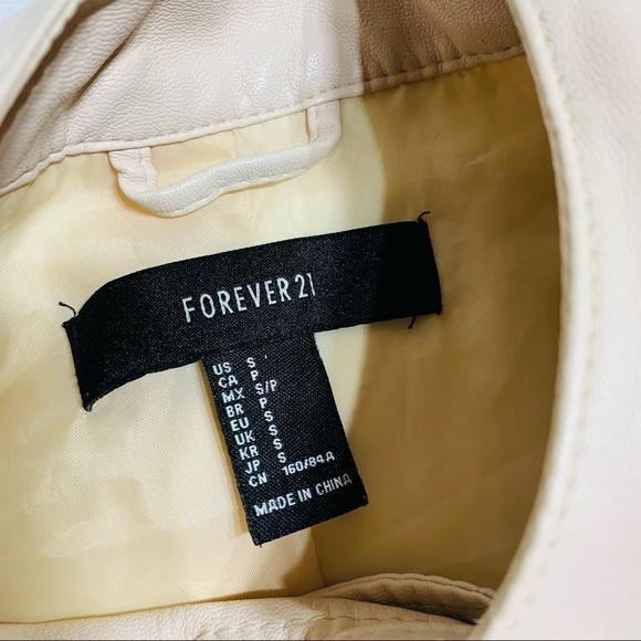 Forever 21 S light cream pink moto jacket - Picture 6 of 9